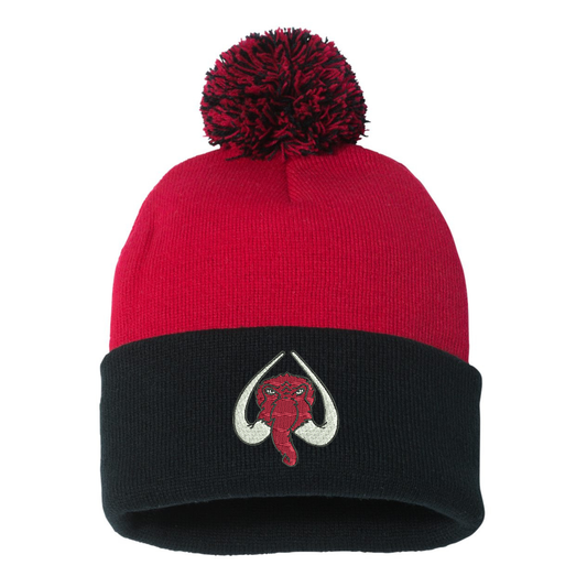 Mastodon Embroidered PomPom Beanie
