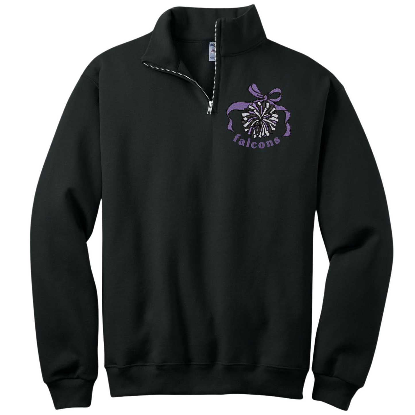 Falcon Cheer Bow Embroidered 1/4 Zip