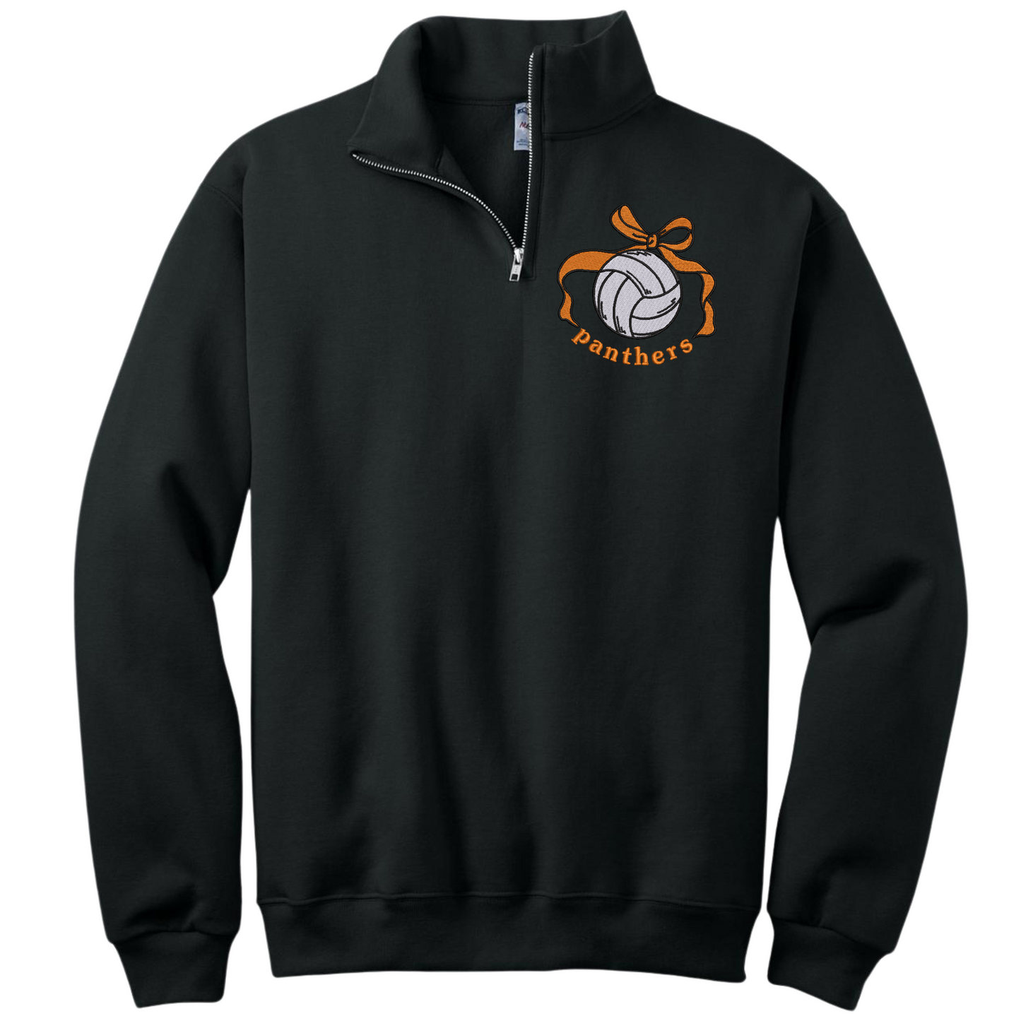Panther Volleyball Bow Embroidered 1/4 Zip