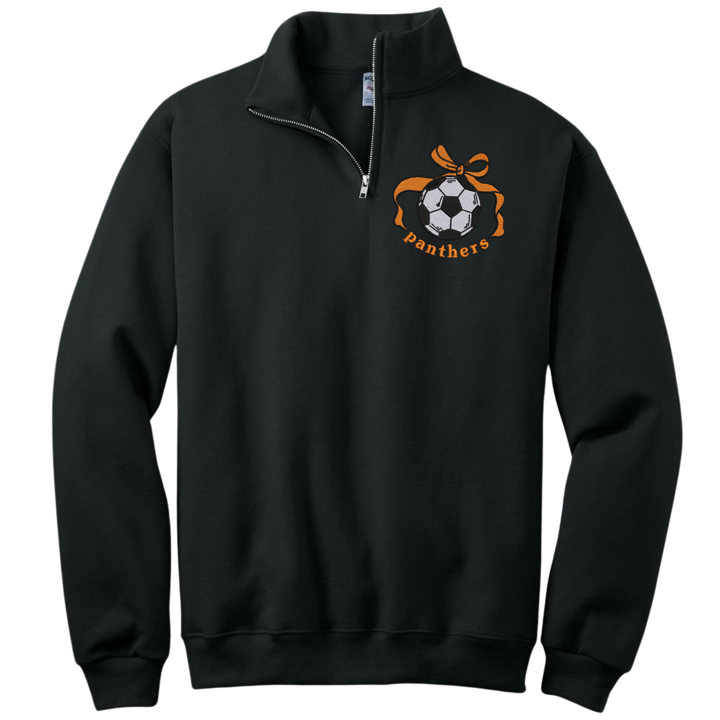 Panther Soccer Bow Embroidered 1/4 Zip