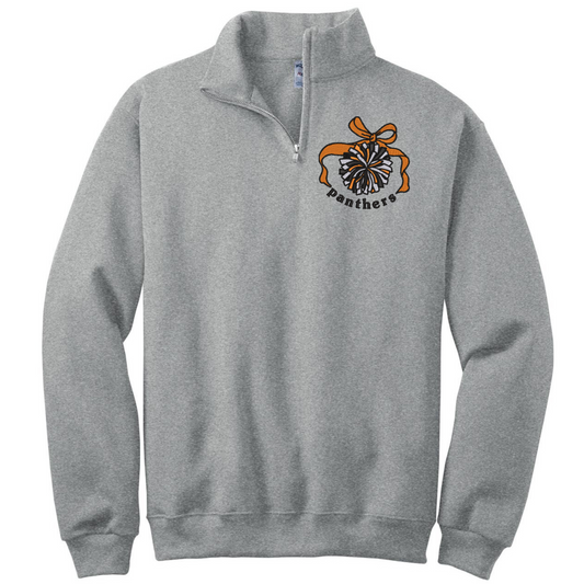 Panther Cheer Bow Embroidered 1/4 Zip