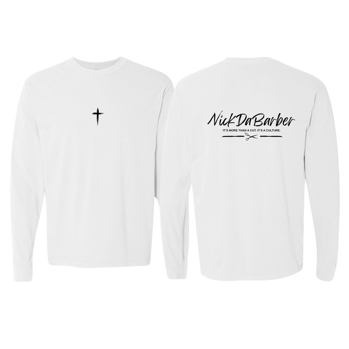 Nick Da Barber Printed Long Sleeve (Comfort Colors)