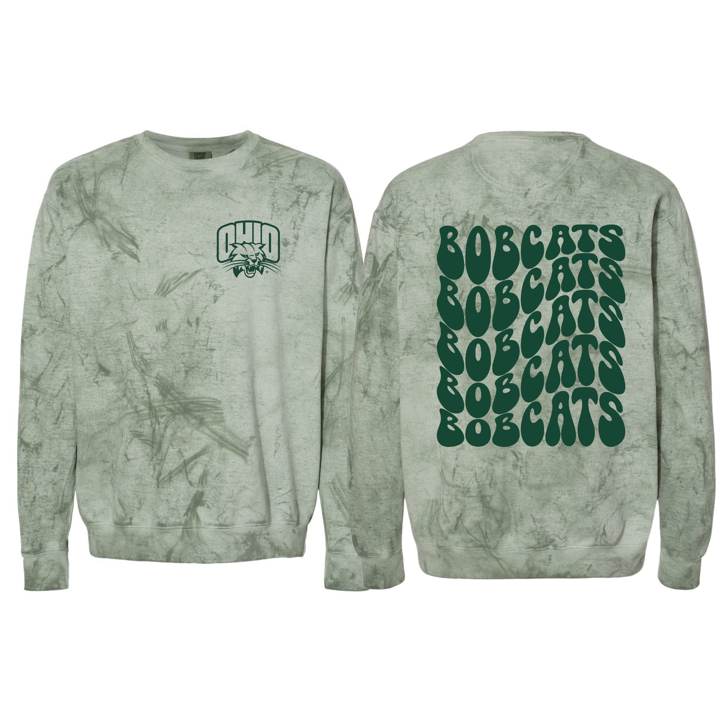 Retro Bobcats Colorblast Crewneck