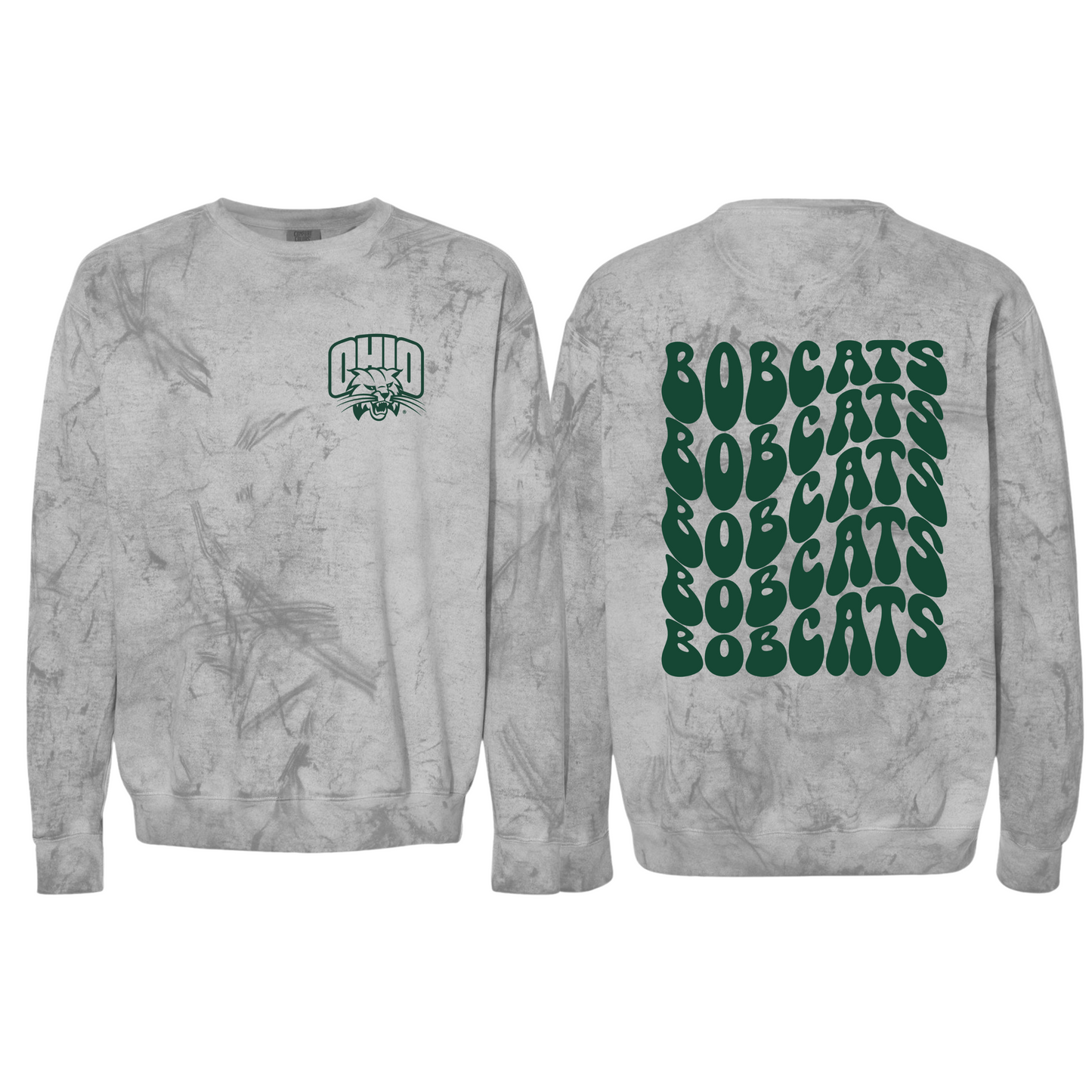 Retro Bobcats Colorblast Crewneck