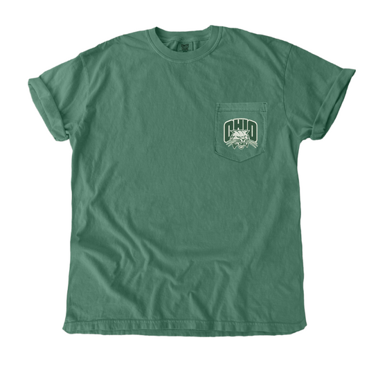 Attack Cat Embroidered Pocket Tee