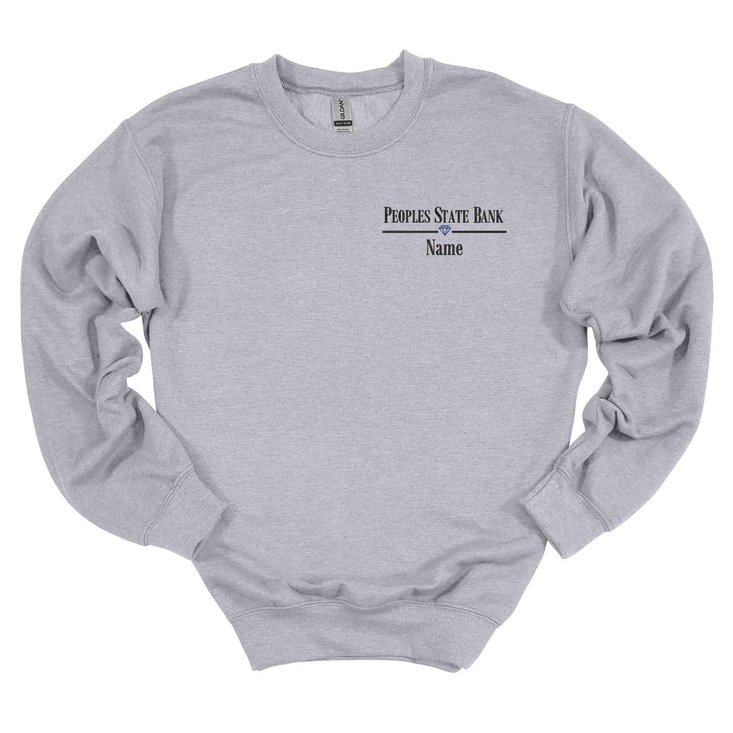 Peoples State Bank Embroidered Crewneck (Personalized)