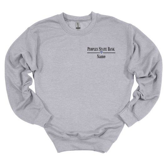 Peoples State Bank Embroidered Crewneck (Personalized)