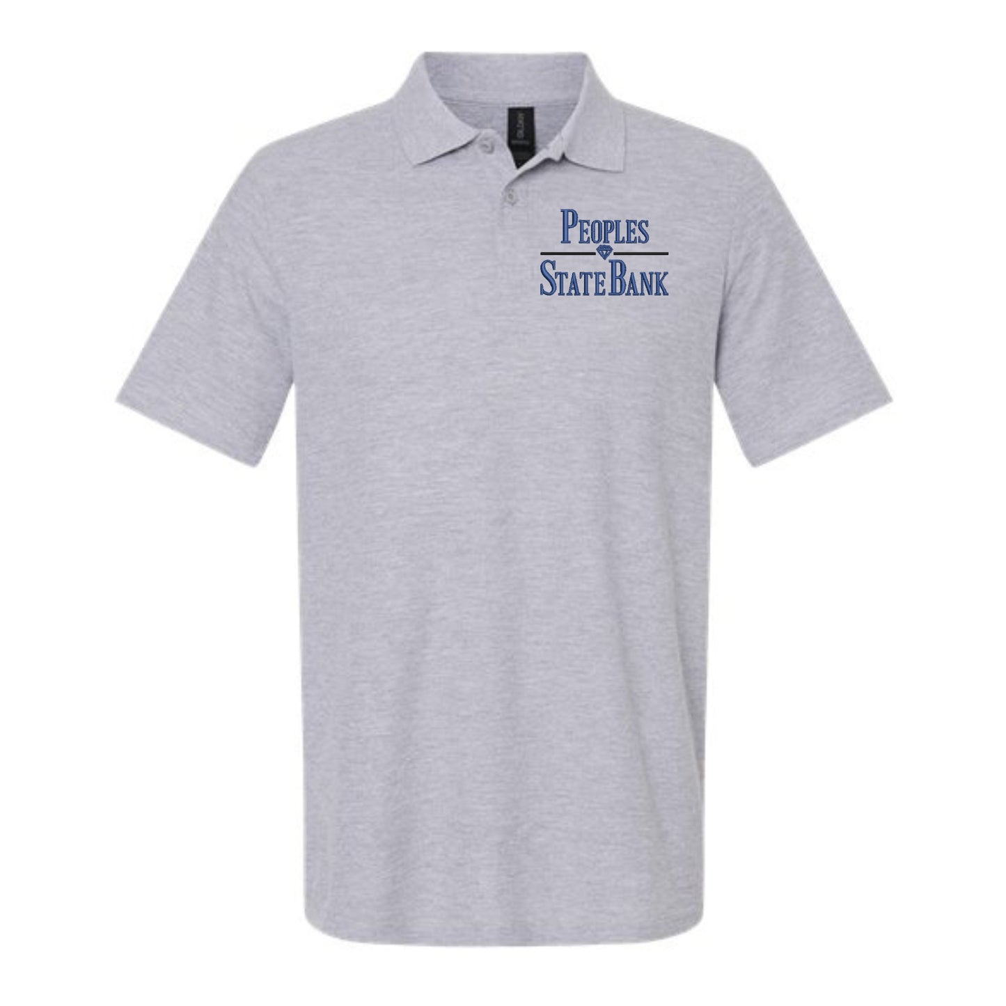 Peoples State Bank Embroidered Unisex Polo (Stacked Logo)
