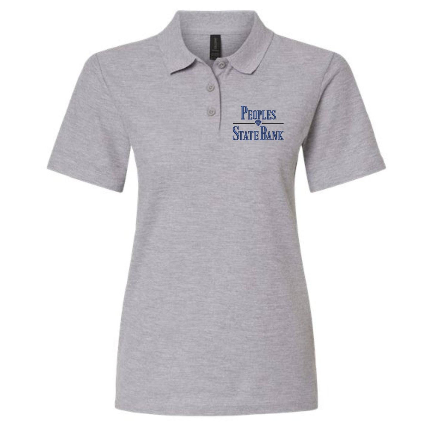 Peoples State Bank Embroidered Women's Polo (Stacked Logo)