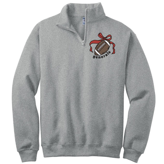 General Football Bow Embroidered 1/4 Zip