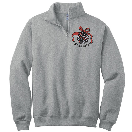General Cheer Bow Embroidered 1/4 Zip