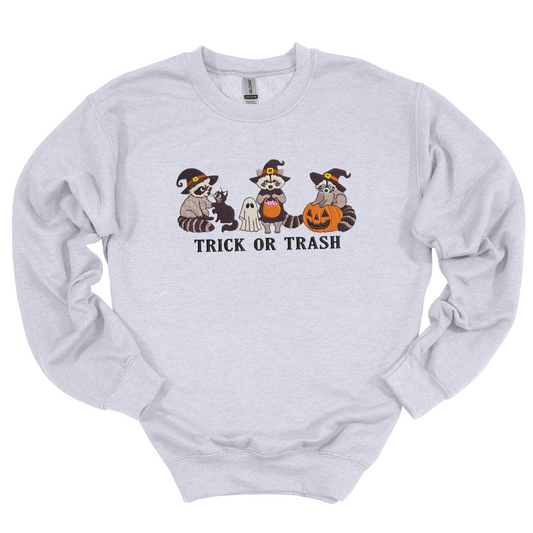 Trick or Trash Embroidered Crewneck