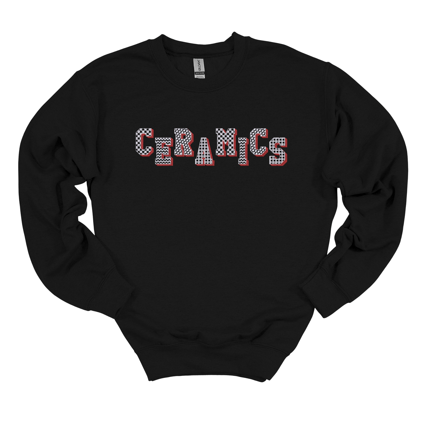 Ceramics Pattern Embroidered Sweatshirt