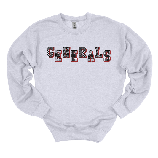 Generals Pattern Embroidered Sweatshirt