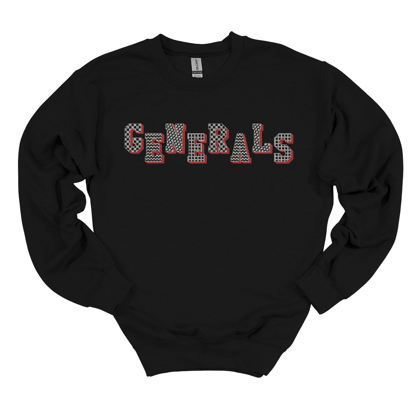 Generals Pattern Embroidered Sweatshirt