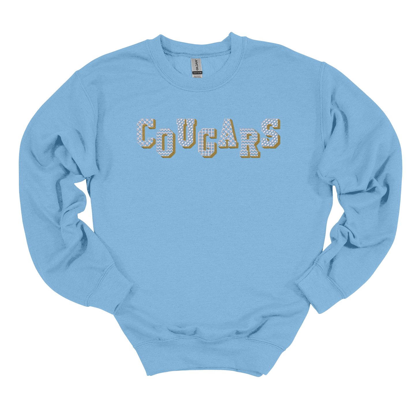 Cougars Panthers Pattern Embroidered Sweatshirt