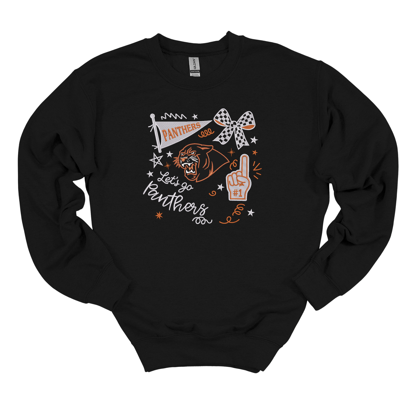 Panther Doodle Embroidered Sweatshirt
