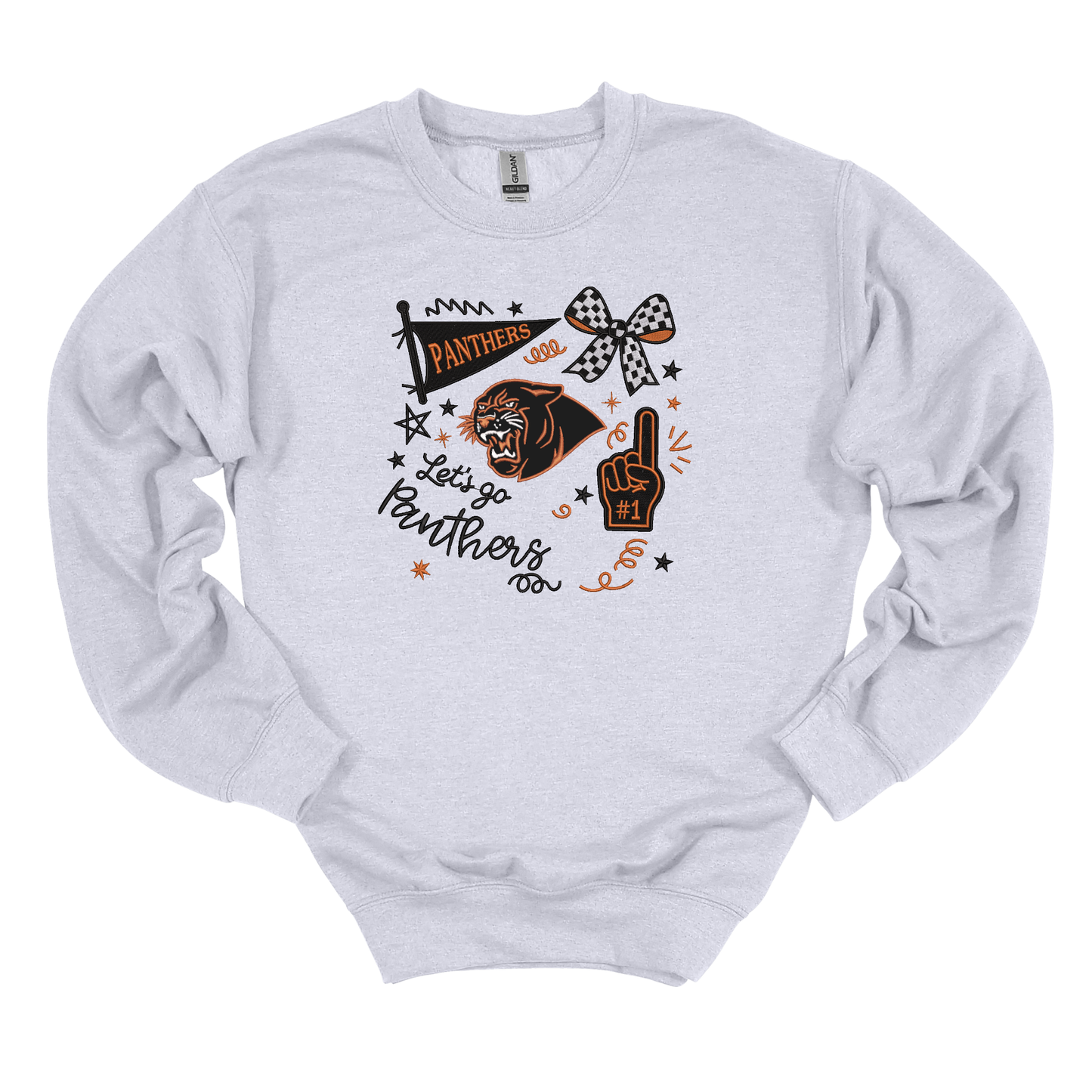 Panther Doodle Embroidered Sweatshirt