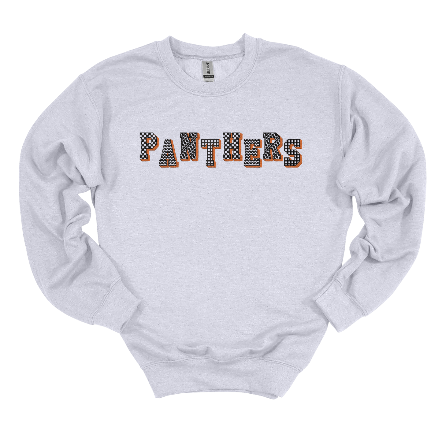 Panthers Pattern Embroidered Sweatshirt
