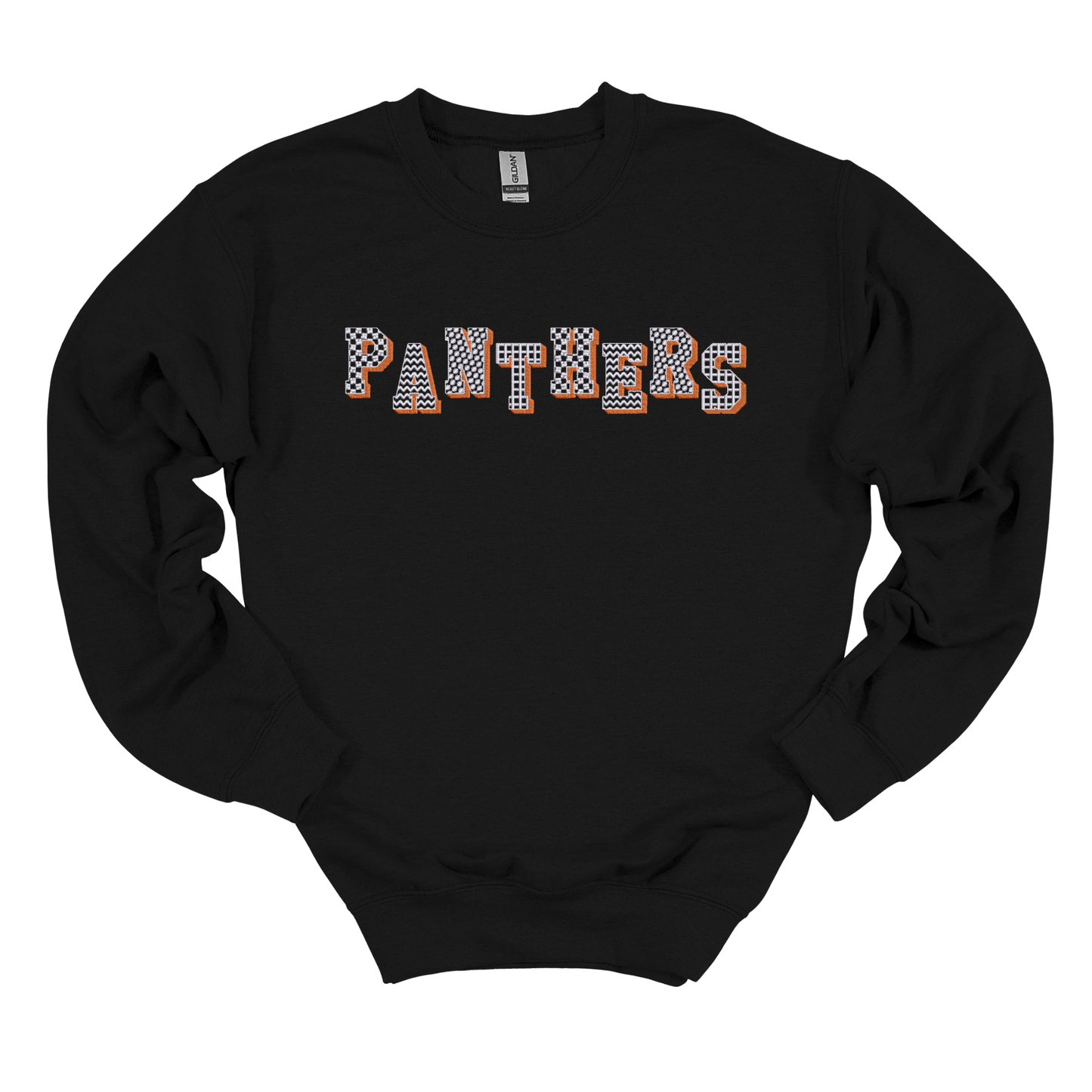 Panthers Pattern Embroidered Sweatshirt