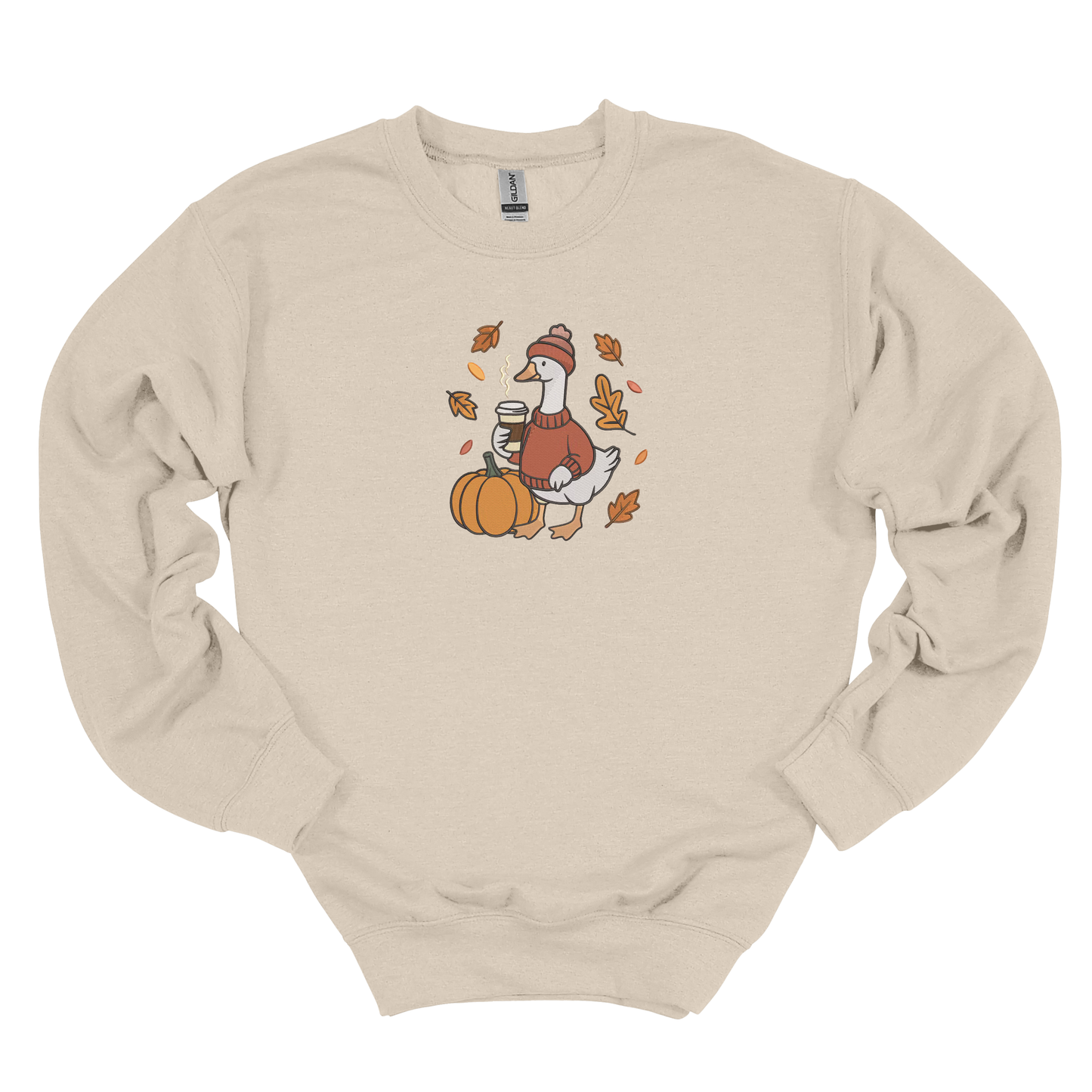 Cozy Goose Embroidered Crew