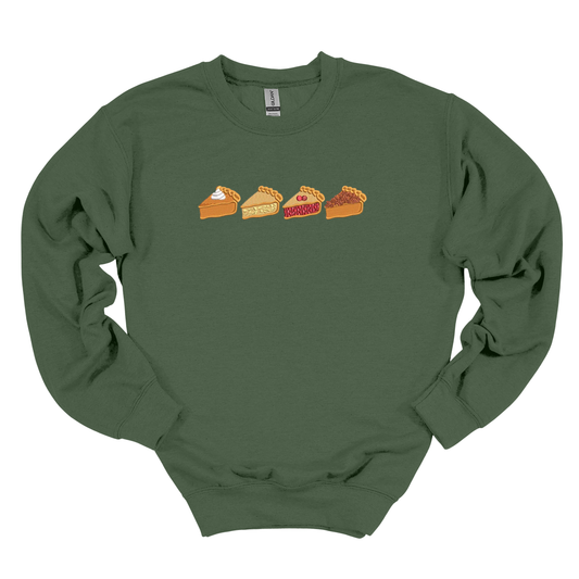 Pie Embroidered Crew
