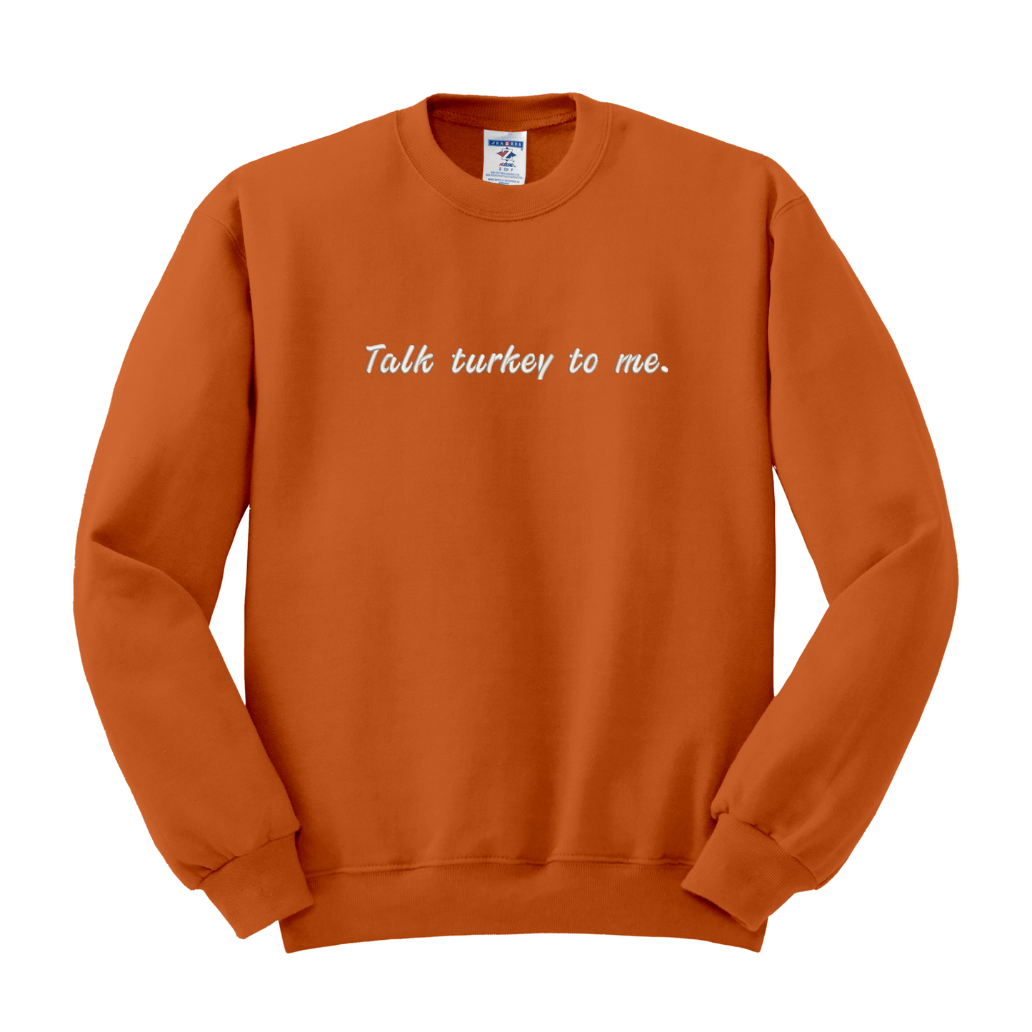 Talk Turkey to Me Embroidered Crew