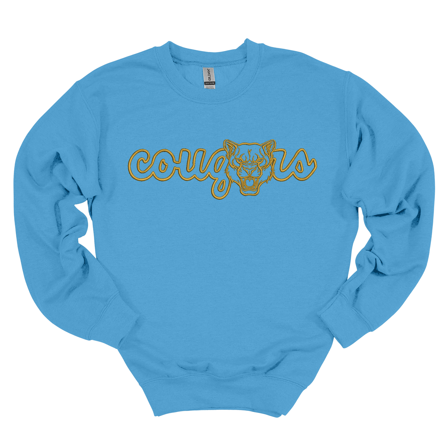 Cougars Embroidered Crewneck