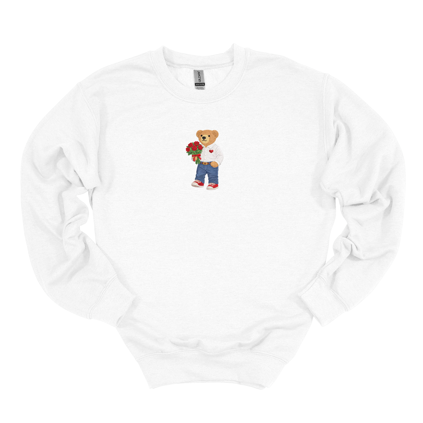Bouquet Bear Embroidered Sweatshirt