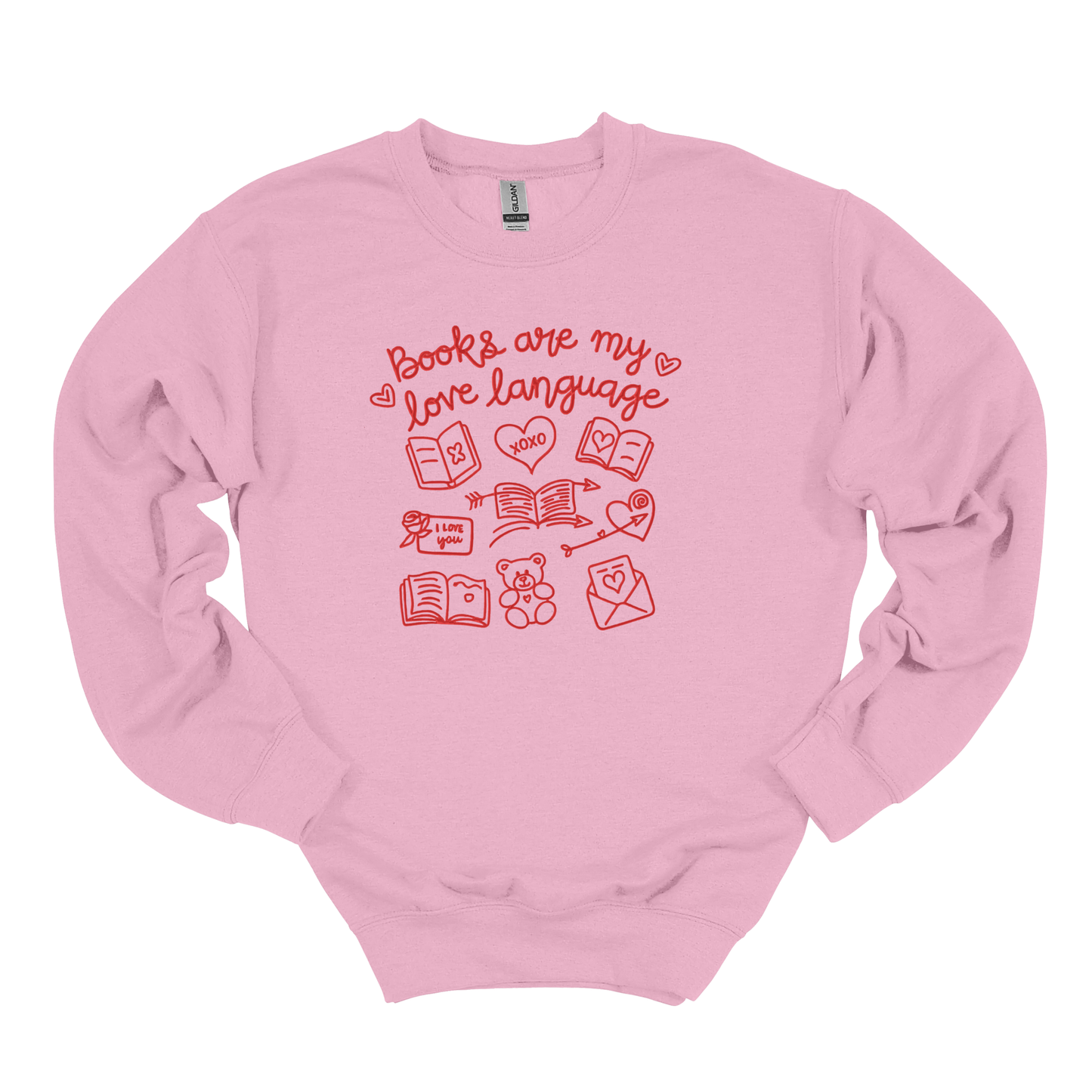 Books Are My Love Language Embroidered Sweatshirt