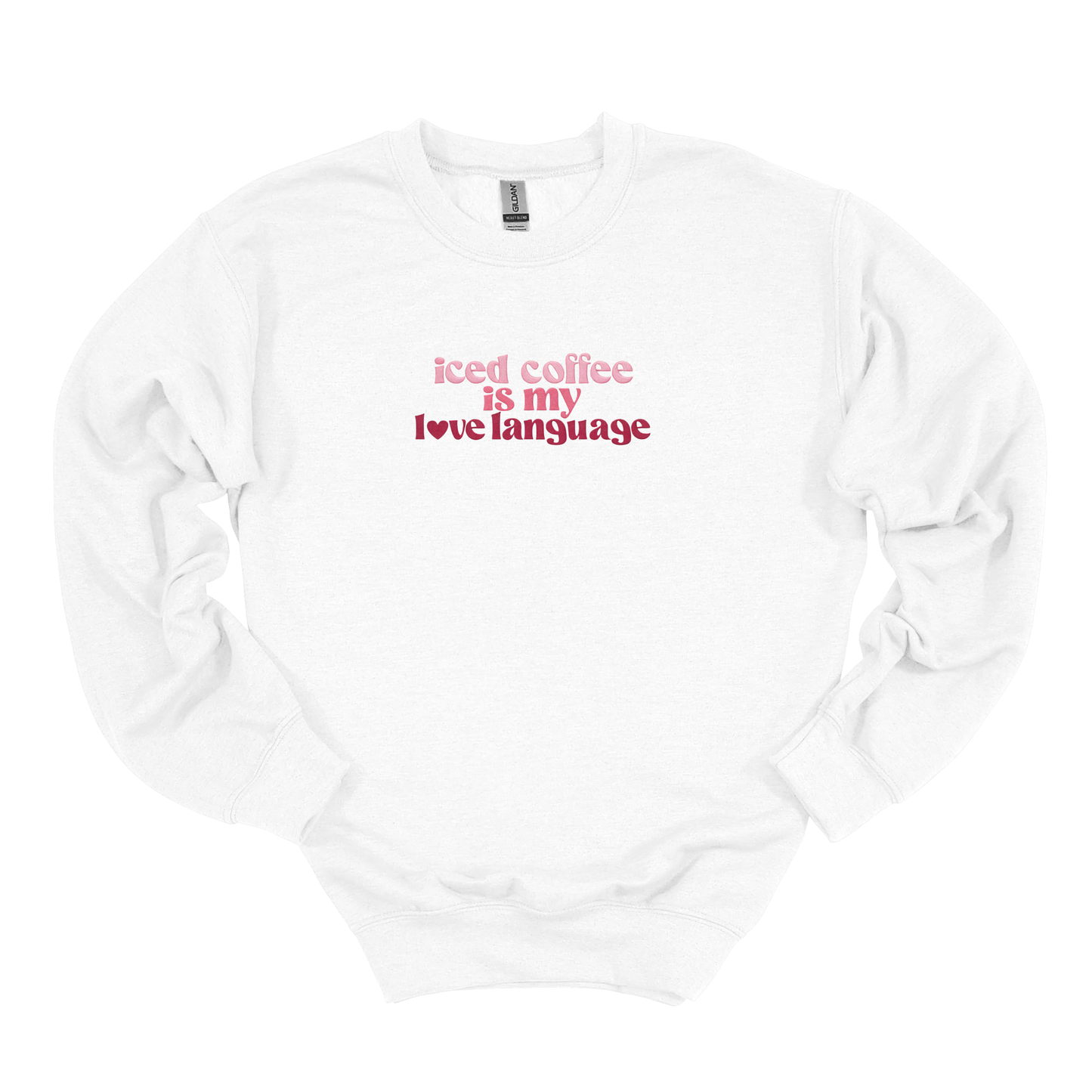 Iced Coffee Love Embroidered Sweatshirt