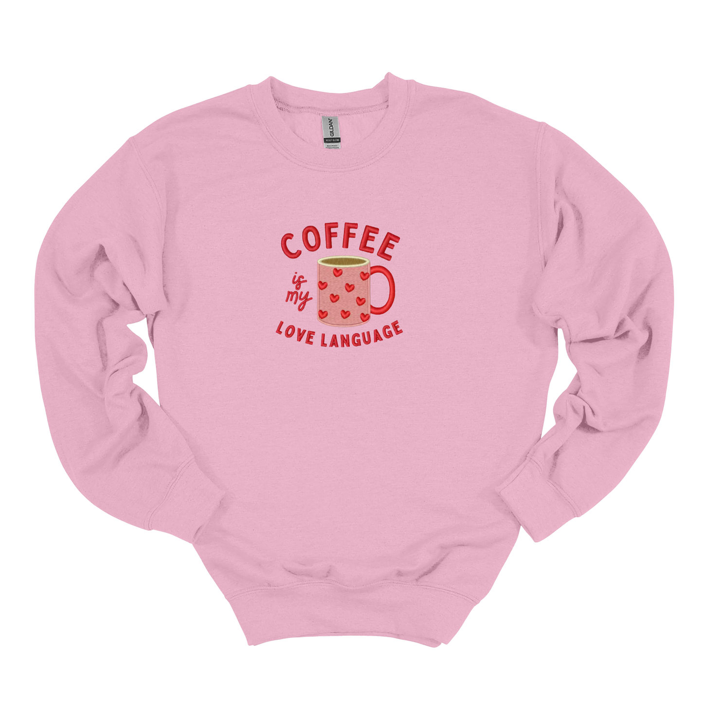Coffee is My Love Language Embroidered Sweatshirt