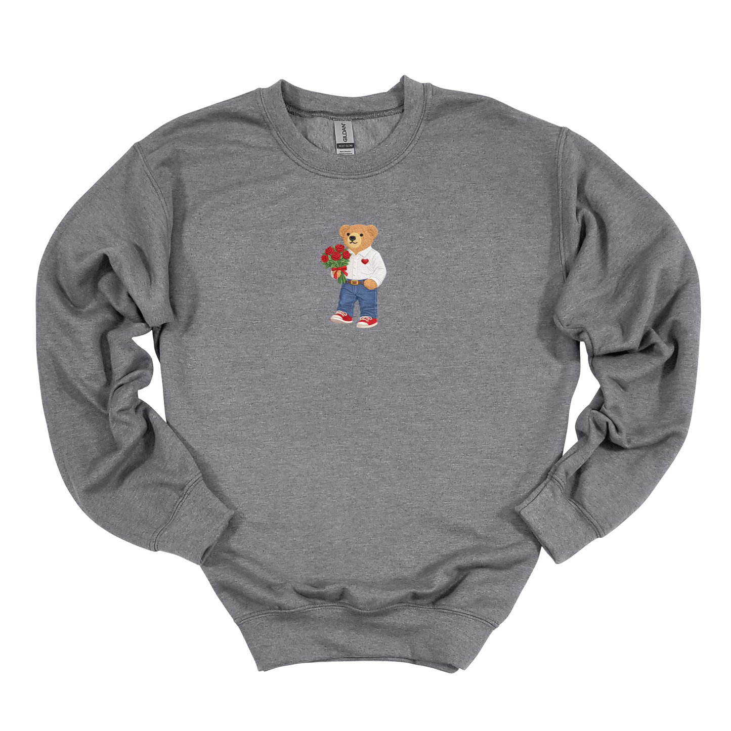 Bouquet Bear Embroidered Sweatshirt