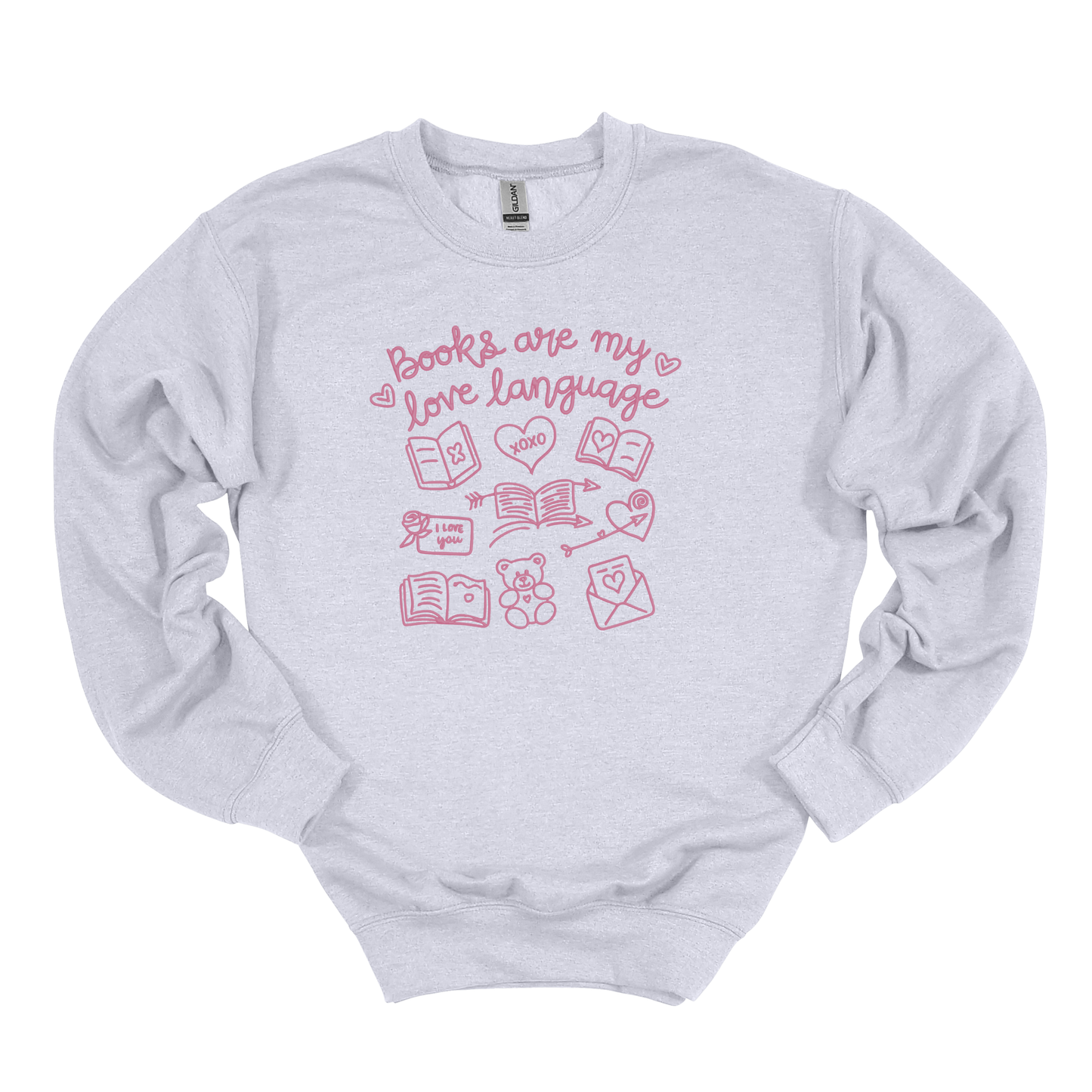 Books Are My Love Language Embroidered Sweatshirt