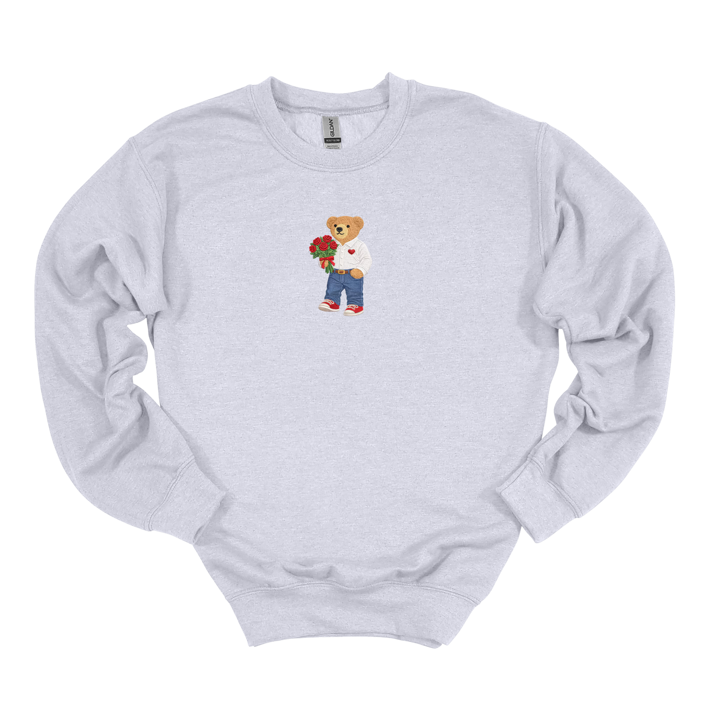 Bouquet Bear Embroidered Sweatshirt