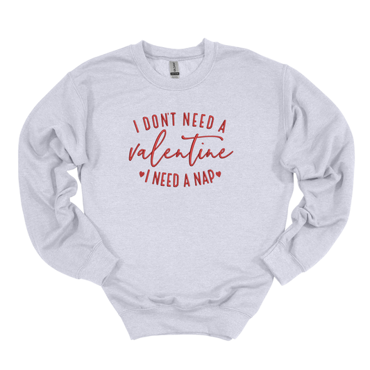 I Need a Nap Embroidered Sweatshirt